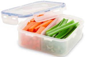 Conservador Cierre & Fresco Cuadrado Con 2 Divisiones manaplas