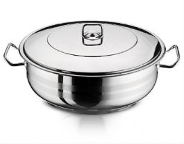 Olla Acero Inox. 40x16 cm 20 lt Shallow Pot- Hascevher Gastro