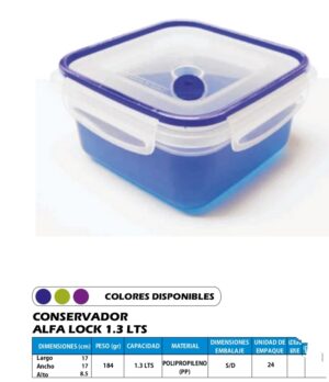 Conservador Hermético 1.3Ltros