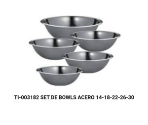Set Bolw Acero Inoxidable 5pzas