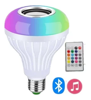 Bombillo Led Luz Musical 5w 146. Con Corneta Bluetooth Y Control.