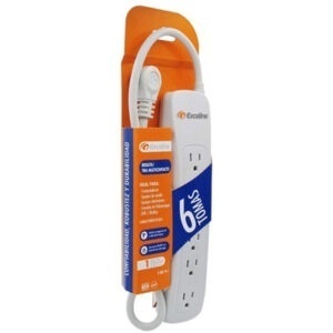 Regleta 6 Tomas Tira Multicontacto. Marca EXCELINE.