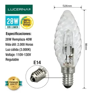 Bombillo tipo Vela lucerna